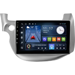 2+32G Android 12 Double Din Car Stereo for Honda Fit 2008-2013 with 10.1 Inch Touchscreen Radio Built-in Bluetooth 5.4/WiFi 6/Wireless Carplay/Android Auto/GPS/FM/AUX-in/SWC/Backup Camera