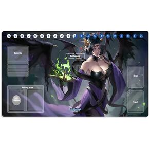 New DTCG Duel Playmat Digimon Lilithmon Anime Trading Card Game Mat Pad & Card Zones + Free Mat Bag
