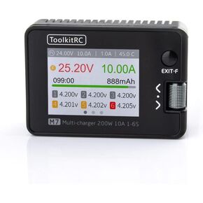 شاحن بطارية ليبو Havcybin M7 200 وات متعدد الوظائف 10A تيار مستمر 7-28 فولت لبطارية ليبو 1-6S مع مدقق مؤازر الجهد ESC جهاز اختبار إشارة الاستقبال in Kuwait