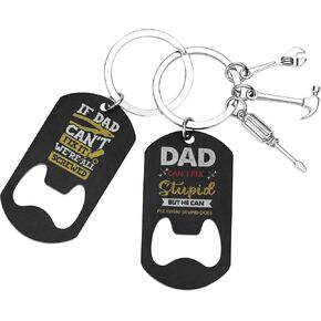 Gifts for Dad - 2 Pcs Keychain Beeer Bottle Opener for Dad, Gifts for Dad from Daughter Son, Birthday Gifts for Men Him in Kuwait