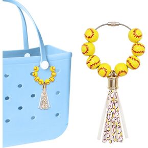 Bag Charms for Bogg Bag Baseball, Bogg Bag Accessories Charm for Women Girl, Bag Charms for Bogg Bag Handbags Beach Totes Bag