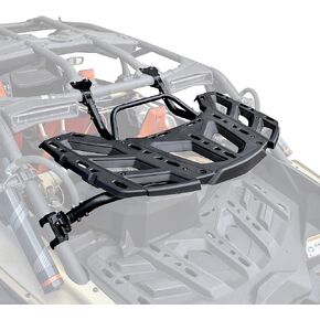 SAUTVS Black Pivoting Rack Kit for Can Am Maverick X3, Rear Latched Rack Luggage Support for Can Am Maverick X3 MAX Accessories (Replace #715002881)