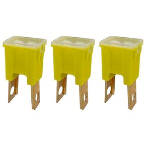 Straight Male Terminal 50 Amp Fuse Replacement for PAL Auto Link, FLM Fuse Cartridge - Automotive Car Truck Audio RV (50A, 3 Pack)