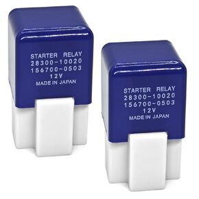 Starter Relay 28300-10020 (Pack of 2), 12V 4 Pins Automotive Relay 28300-10020 156700-0503, Compatible for Toyota Camry Corolla Lexus Various Models