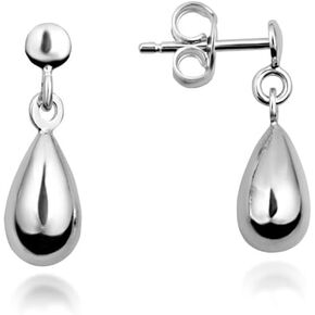 14K Yellow or White Gold Polished Tear Drop Pear Stud Earrings for Women Girls - Choice of Metal
