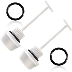 2Pcs White Drain Plug Fit for Kawasaki Ultra Super Sport XI 750 SS ST ZXi STX SX-R Replace#：92066-3783-8U，92066-3744