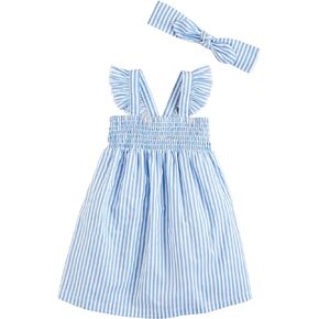 Mud Pie Baby One Size Girls Sundress & Headband Set