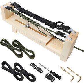 AHIER Paracord Bracelet Jig, Adjustable Length Paracord Jig Bracelet Maker, Wristband Maker Paracord Braiding Weaving DIY Craft Tool Kit