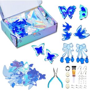 WOOYAS Jewelry Making Kit 120‬Pcs Playground Theme Earring Making Kit 6-8 Pairs Fashion Colorful DIY Acrylic Earrings Kits for Women