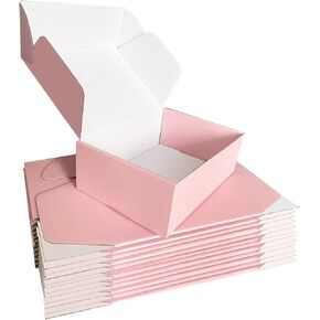 SNOGSWOG 28 Pack 9x6x3 inches Pink Shipping Boxes for Small Business, Small Corrugated Cardboard Gift Box for Mailing,Shipping,Storing,Christmas Gifts Wrapping