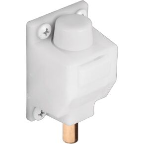 Prime-Line U 9869 5/16 In. Diameter, Foot Operated, White, Sliding Patio Door Lock (Single Pack)