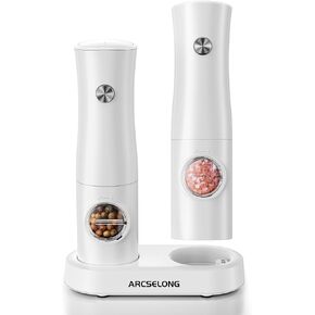 Electric Salt And Pepper Grinder Set With Type-C Rechargeable Base, No Battery Needed, Adjustable Coarseness Electronic Spice Mill Shakers Salt And Pepper Shakers Refillable