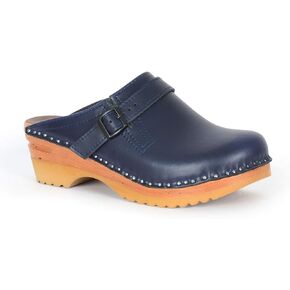 Troentorp Clogs, Raphael Bastad Leather Slip On Closed Toe Non Slip Womens Wooden Swedish