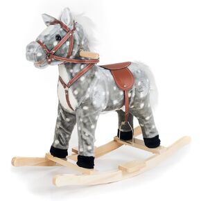 Happy Trails Rocking Haley Horse Ride On Grey/White