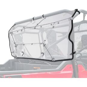 KEMIMOTO Scratch-Resistant Rear Windshield Compatible with 2023 2024 Pioneer 1000-6, Better Sealing, No Water Leak, 1/5’’ Thick PC Material UTV Back Window, 9-Piece Assembly, Protection Accessories