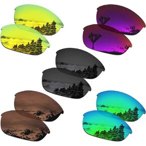 SmartVLT Set of 5 Men's Replacement Lenses for Oakley Half Jacket Sunglass Combo Pack S03
