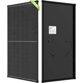 200 Watt Solar Panel, 24% High-Efficiency Monocrystalline PV Module, 9BB Cell Half-Cut Technology Solar Panel 12V/24V for RV Marine Rooftop Farm Battery and Other Off-Grid Applications