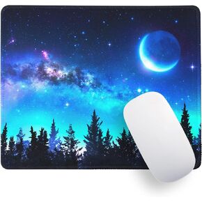 Boho Gaming Mouse Pad Large Mousepad for Desk Aesthetic Laptop Desk Pad with Stitched Edge 10.2×8.3 Inch Desk Accessories Small Mouse Mat for Wireless Mouse Non-Slip Rubber Base Office Home Travel