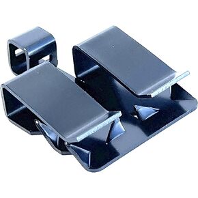 Radiant Solutions Company Multi-Purpose Roof Clips - Secure Heat Cable & Other Types of Cables to Standard Asphalt Shingle Roofs - Black Anodized Aluminum (10 Clips + 10 UV Resistant Zip Ties)
