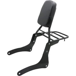 Motorcycle Accessories Sissy Bar Backrest With Luggage Rack Pad Compatible For Kawasaki Vulcan 900 VN900 Custom Classic 1996-2023