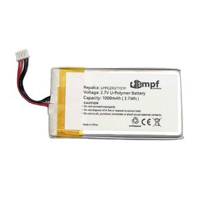 1000mAh TPMC-3X-BTP, LPPCZRST1S1P Battery Replacement Compatible with Crestron Isys TPMC-3X, TPMC-3X-LP, MTX-3, PTX3, Prodigy PTX3 Handheld Touchpanel Remote Control