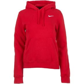 Nike Club Fleece Women's Pullover Hoodie Sweatshirt (Red, 3XL)
