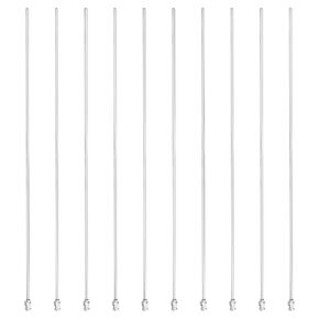 PATIKIL 12Ga x 12 Inch Stainless Steel Dispensing Needle Tips, 10Pcs Metal Glue Needle Tube Blunt Tips Luer Lock for Thick Glue Ink Lab, Silver