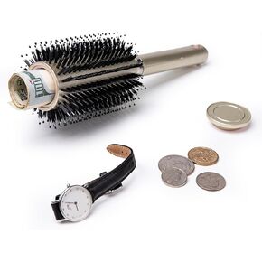 Hair Brush Diversion Stash Safe,Can Safe to Hide Money,Secret Stash Safes,Perfect for Travel or At Home (Black)