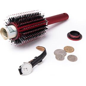 Hair Brush Diversion Stash Safe,Can Safe to Hide Money,Secret Stash Safes,Perfect for Travel or At Home (Black)