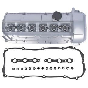 11127512839 Aluminum Valve Cover Kit with Installed Gasket, Oil Cap, Seals Replacement for BMW E46 E39 E60 X3 E83 X5 E53 Z4 325CI 325I 325XI 330XI 525I 530I 2003-2006 GELUOXI #11-12-7-512-839