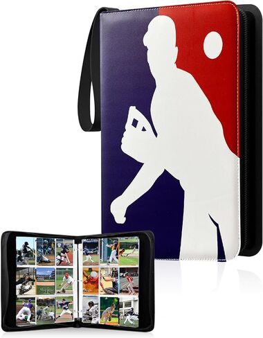 Baseball Card Binder, Card Binder 900 Pockets, Baseball Card Storage, 50 Removable Sleeves, Baseball Card Holder, Trading Card Binder, with Double-sided Sleeves, Sports Card Binder in Saudi Arabia
