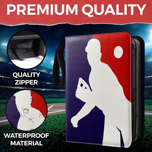 Baseball Card Binder, Card Binder 900 Pockets, Baseball Card Storage, 50 Removable Sleeves, Baseball Card Holder, Trading Card Binder, with Double-sided Sleeves, Sports Card Binder in Saudi Arabia