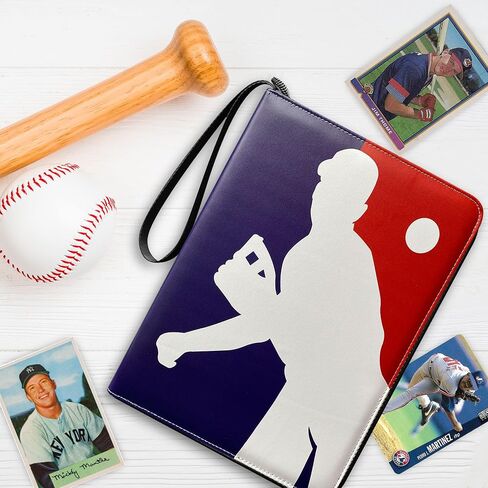 Baseball Card Binder, Card Binder 900 Pockets, Baseball Card Storage, 50 Removable Sleeves, Baseball Card Holder, Trading Card Binder, with Double-sided Sleeves, Sports Card Binder in Saudi Arabia