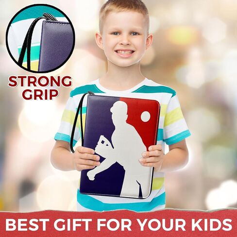 Baseball Card Binder, Card Binder 900 Pockets, Baseball Card Storage, 50 Removable Sleeves, Baseball Card Holder, Trading Card Binder, with Double-sided Sleeves, Sports Card Binder in Saudi Arabia