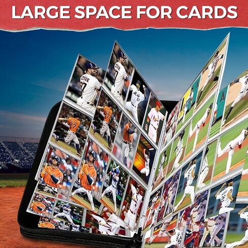Baseball Card Binder, Card Binder 900 Pockets, Baseball Card Storage, 50 Removable Sleeves, Baseball Card Holder, Trading Card Binder, with Double-sided Sleeves, Sports Card Binder in Saudi Arabia