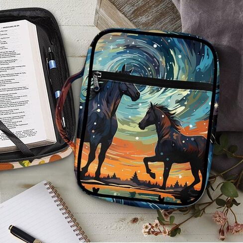 Poetesant Shark Bible Case for Boys Cartoon Sharks Book Cover Kids المحيط موضوع الكتاب المقدس حقيبة يد المحافظ مع مقبض حقيبة حماية كتاب عادية للنساء in Kuwait