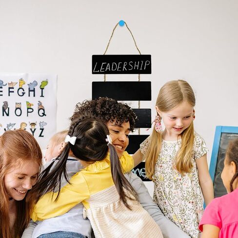 5 PCS Double Sided Hanging Chalkboard Sign,Wooden Chalk Board Erasable Message Board Chalk Board Sign Board,Hanging Chalkboard Sign Display Boards for Bar,Restaurant,Wedding,Wall Decoration in Saudi Arabia