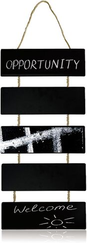 5 PCS Double Sided Hanging Chalkboard Sign,Wooden Chalk Board Erasable Message Board Chalk Board Sign Board,Hanging Chalkboard Sign Display Boards for Bar,Restaurant,Wedding,Wall Decoration in Saudi Arabia
