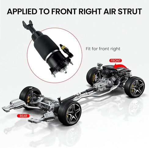 ممتص صدمات الهواء الأمامي الأيمن VIGOR متوافق مع 1993-1998 Lincoln Mark VIII Car Air Strut OEM استبدال رقم 18-150002، AS7301، 656591573012 in Kuwait