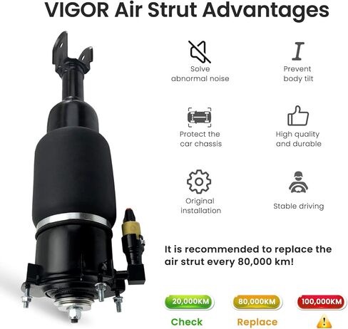 ممتص صدمات الهواء الأمامي الأيمن VIGOR متوافق مع 1993-1998 Lincoln Mark VIII Car Air Strut OEM استبدال رقم 18-150002، AS7301، 656591573012 in Kuwait