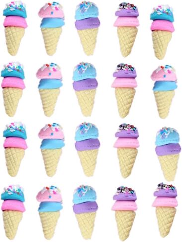 20 Pack Polymer Clay Charms Cute Slime Charms Kit Mixed Candy Cabochons Beads for Friendship Necklace Earring Jewelry Making Scrapbook Accessories(Donut) in Kuwait