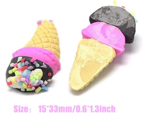 20 Pack Polymer Clay Charms Cute Slime Charms Kit Mixed Candy Cabochons Beads for Friendship Necklace Earring Jewelry Making Scrapbook Accessories(Donut) in Kuwait