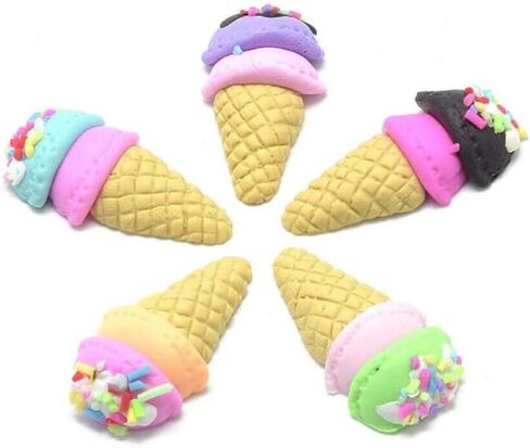 20 Pack Polymer Clay Charms Cute Slime Charms Kit Mixed Candy Cabochons Beads for Friendship Necklace Earring Jewelry Making Scrapbook Accessories(Donut) in Kuwait