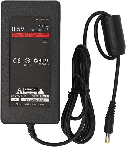 Alomejor Power Supply for PS2 Portable AC Adapter Charger Cable Cord for PS2 Slim A C 70000 Console 100‑240V (US Plug) in Saudi Arabia