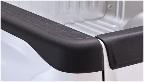 Bushwacker Ultimate BedRail Caps - Factory w/o Stake Holes | 2-Piece Set, Black, Smooth Finish | 49522 | Fits 2007-2013 GMC Sierra 1500 Fleetside w/ 5.8' Bed in Saudi Arabia