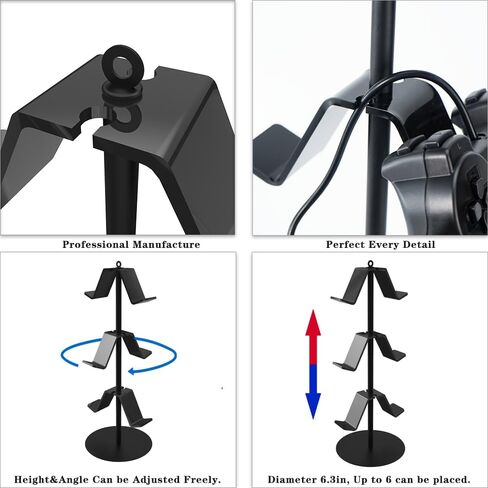 Controller Stand 3 Tier,Controller Stand for 6 Packs,Black Game Controller Stand,Game Controller Holder,for PS4/PS5/Xbox ONE/Switch Pro/Headset in Saudi Arabia