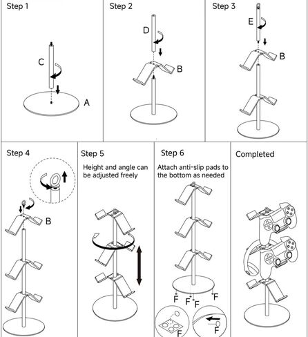 Controller Stand 3 Tier,Controller Stand for 6 Packs,Black Game Controller Stand,Game Controller Holder,for PS4/PS5/Xbox ONE/Switch Pro/Headset in Saudi Arabia