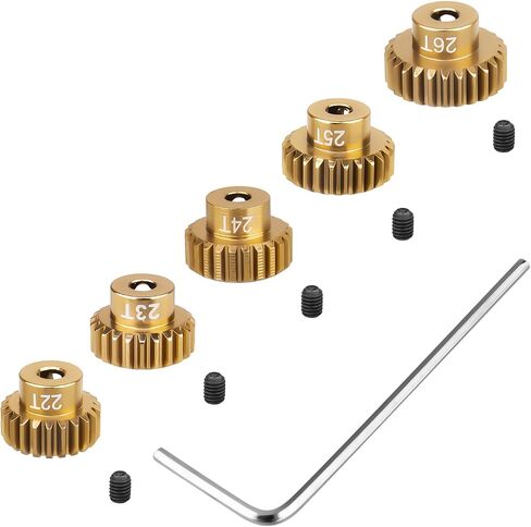 CrazyHobby 48P Pinion Gear Set 22T 23T 24T 25T 26T 3.175mm Shaft Hole for Traxxas Axial Arrma HPI Kyosho Losi 1/10 RC Car Truck Buggy in Saudi Arabia