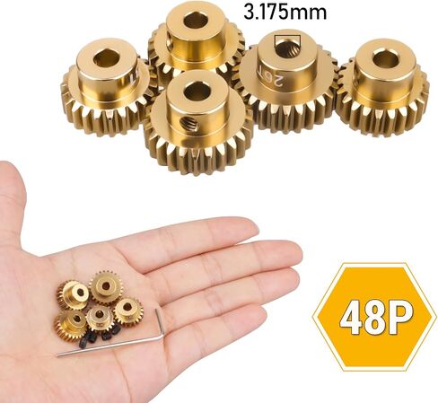 CrazyHobby 48P Pinion Gear Set 22T 23T 24T 25T 26T 3.175mm Shaft Hole for Traxxas Axial Arrma HPI Kyosho Losi 1/10 RC Car Truck Buggy in Saudi Arabia