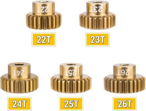 CrazyHobby 48P Pinion Gear Set 22T 23T 24T 25T 26T 3.175mm Shaft Hole for Traxxas Axial Arrma HPI Kyosho Losi 1/10 RC Car Truck Buggy in Saudi Arabia